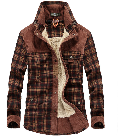 ModeGeist | Futterhemdjacke Aus Flanell Polyester-mischung Warm und Rustikal