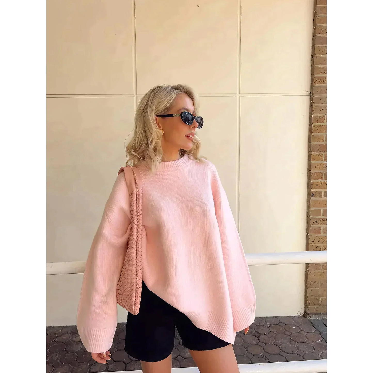 ModeGeist | Übergröße RosA-Damenpullover mit Langen Ärmeln