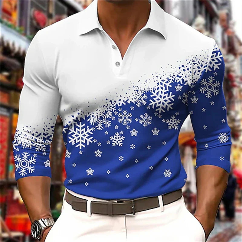 Langarm-Weihnachtspolohemd Maxy
