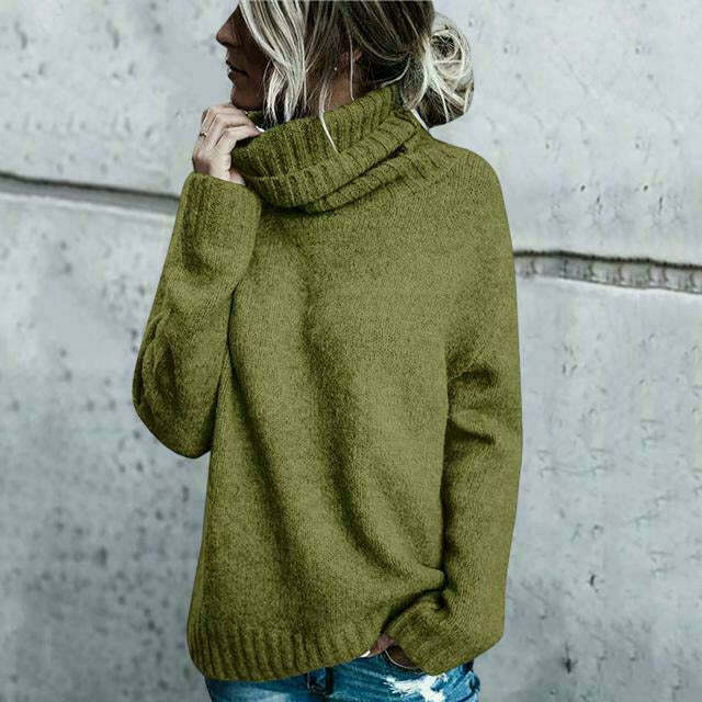 ModeGeist | Pullover - Damen Herbst Übergröße Strick Rollkragenpullover