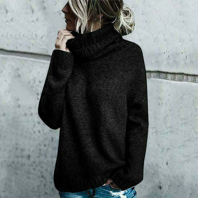 ModeGeist | Übergroßer Rollkragenpullover Für Damen Herrlich Warm & Lässig