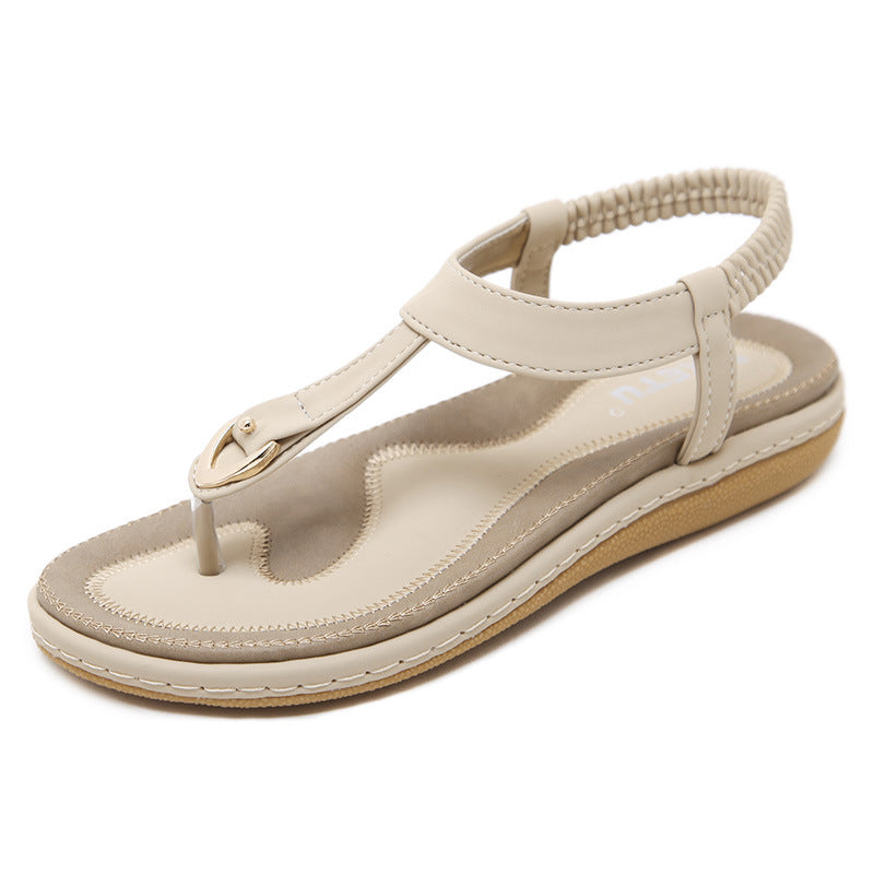 MODEGEIST Damen Flache Sandalen Fußgewölbestütze Verstellbare Riemen