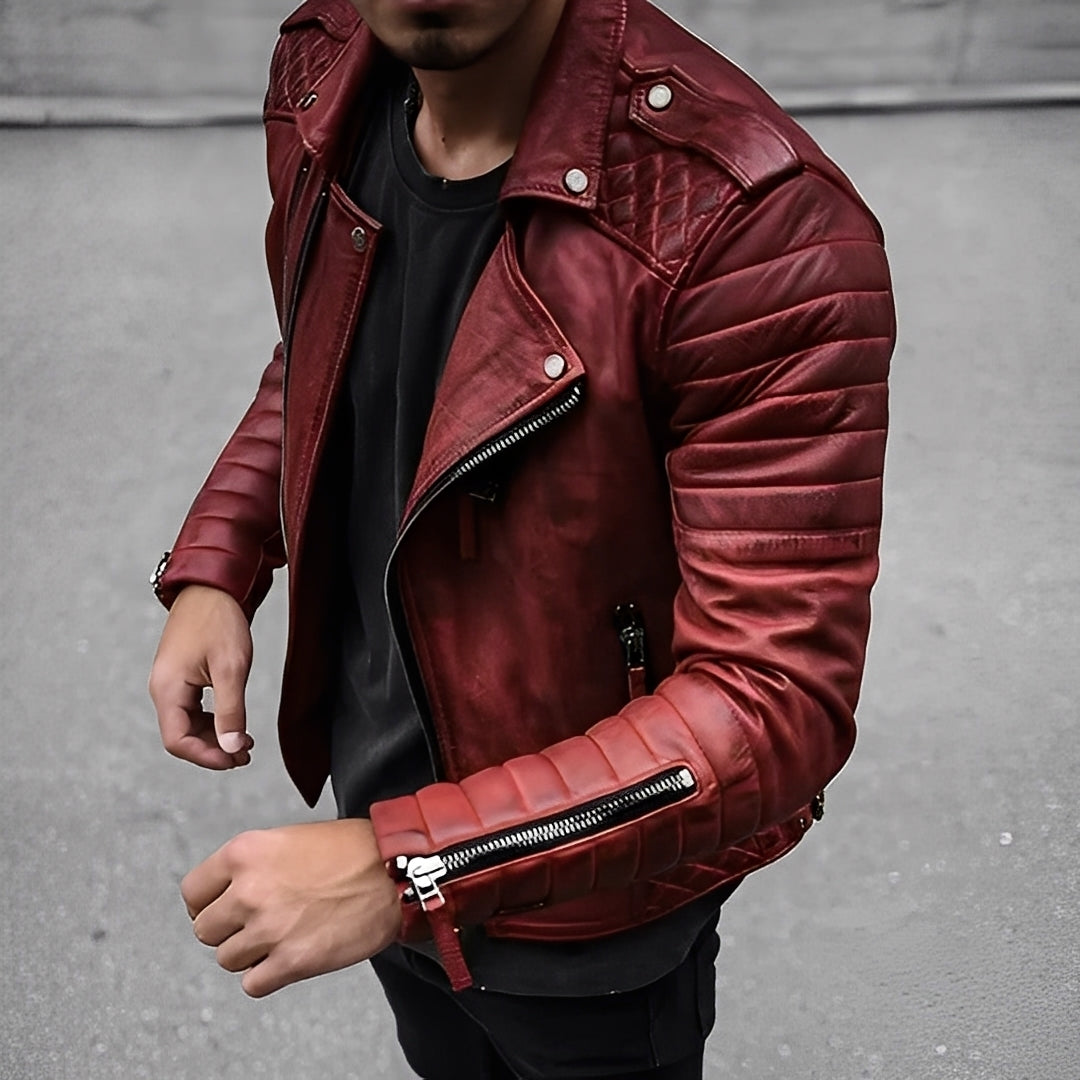 ModeGeist | Retro Lederjacke für Herren im stilvollen Design