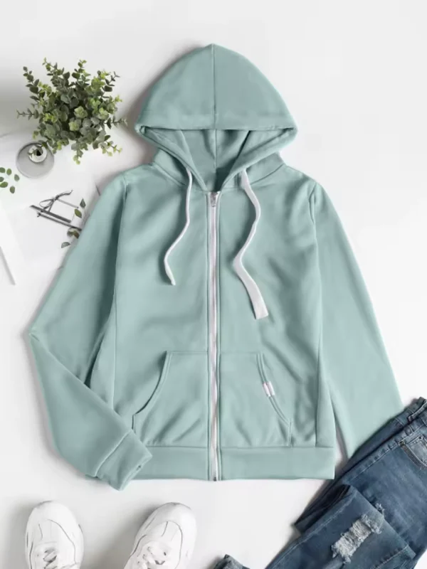 ModeGeist | Zip up Kapuzenpullover Kordelzug Kapuze
