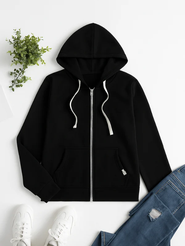ModeGeist | Zip up Kapuzenpullover Kordelzug Kapuze