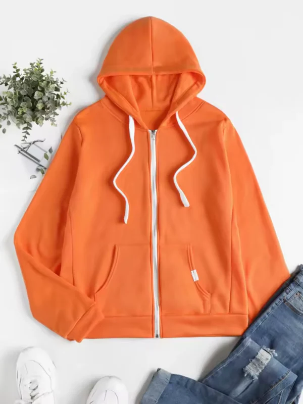 ModeGeist | Zip up Kapuzenpullover Kordelzug Kapuze