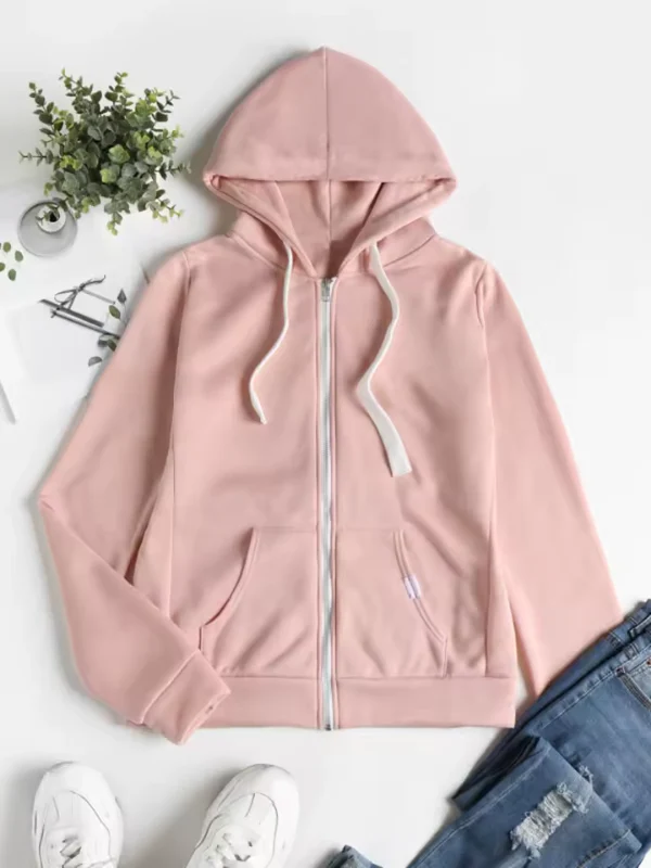 ModeGeist | Zip up Kapuzenpullover Kordelzug Kapuze