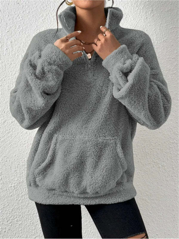ModeGeist | Übergröße Damen Fleece Kapuzenpullover mit Kapuze