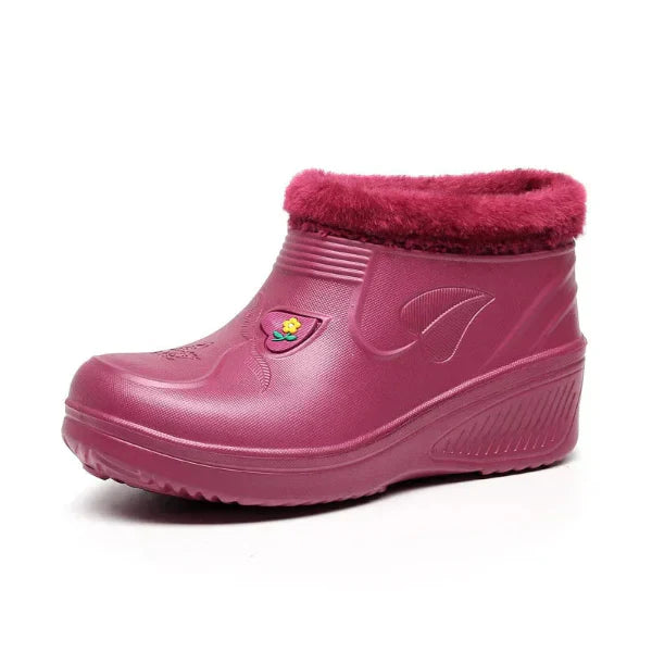 ModeGeist | Schneeboots – Knöchelhöhe – Wasserfestes Slip-On – Isolierte Kunstfellfütterung