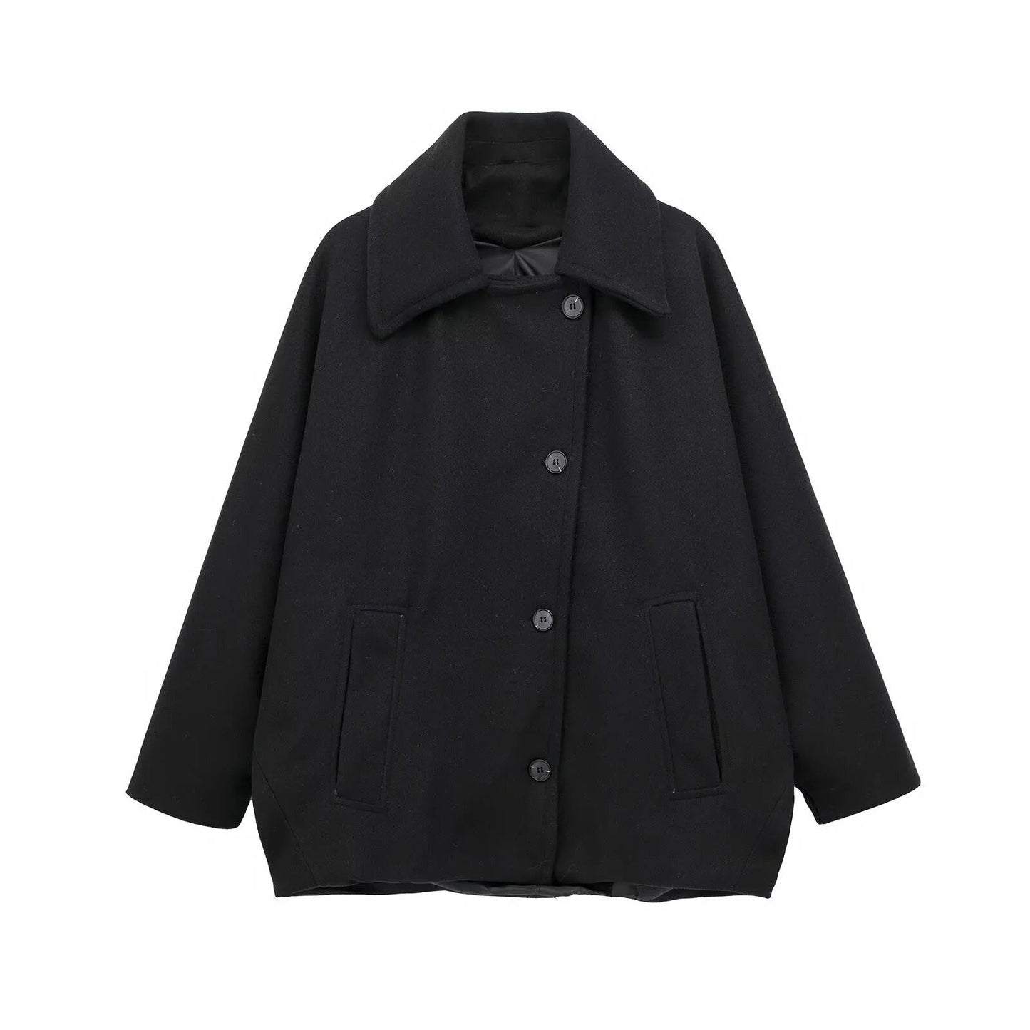 ModeGeist | Übergröße Peacoat Doppelreiher Knopfleistenjacke