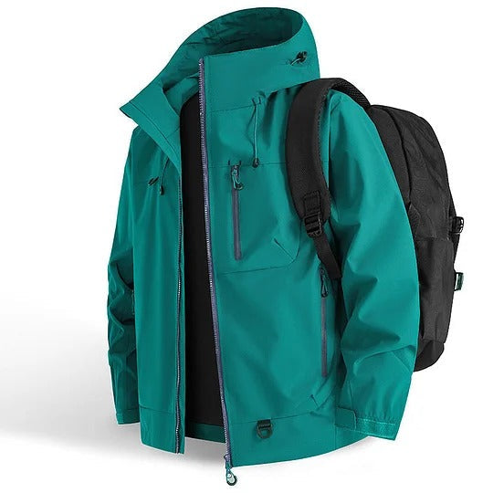 ModeGeist | Wasserfeste Sportjacke mit Kapuze