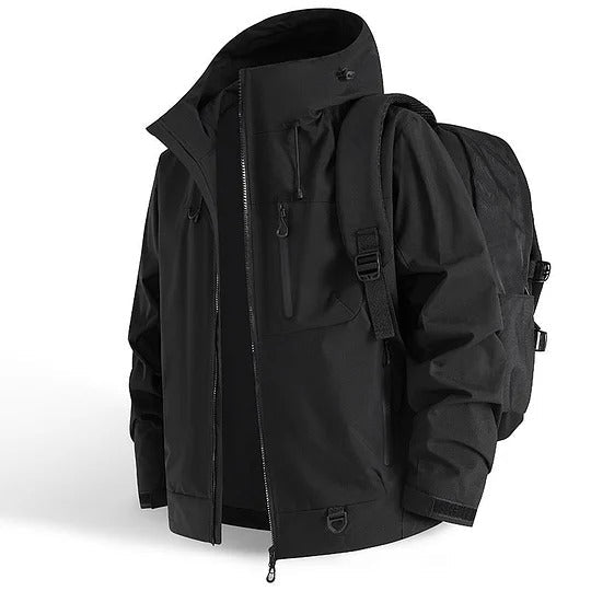 ModeGeist | Wasserfeste Sportjacke mit Kapuze