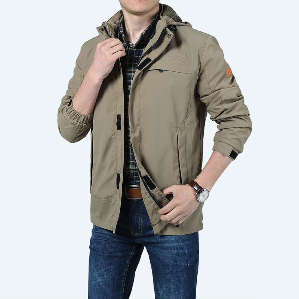 ModeGeist | Freizeitjacke für Herren mit Funktionellen Taschen - Bahamut