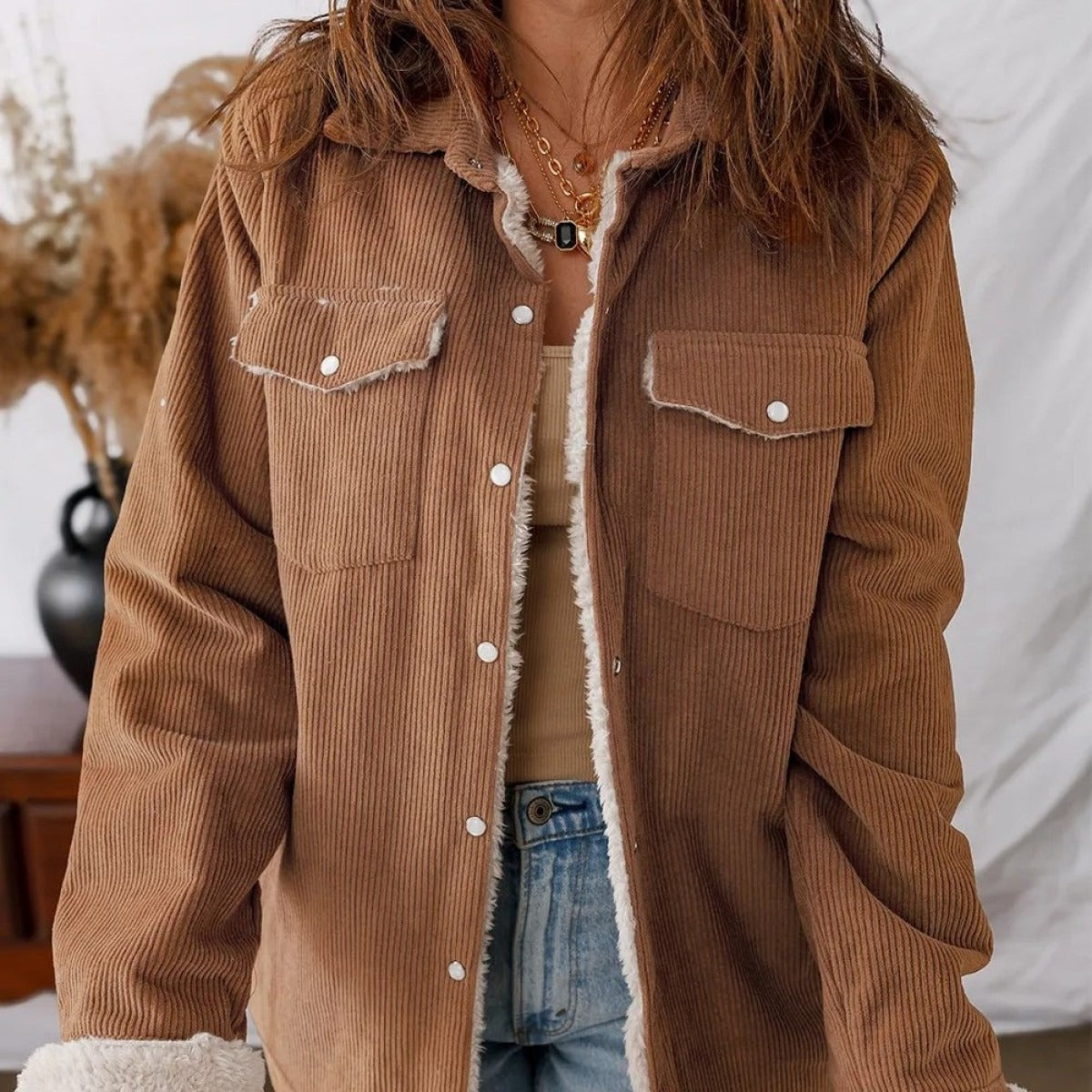 ModeGeist | Gefütterte Cordjacke für Damen