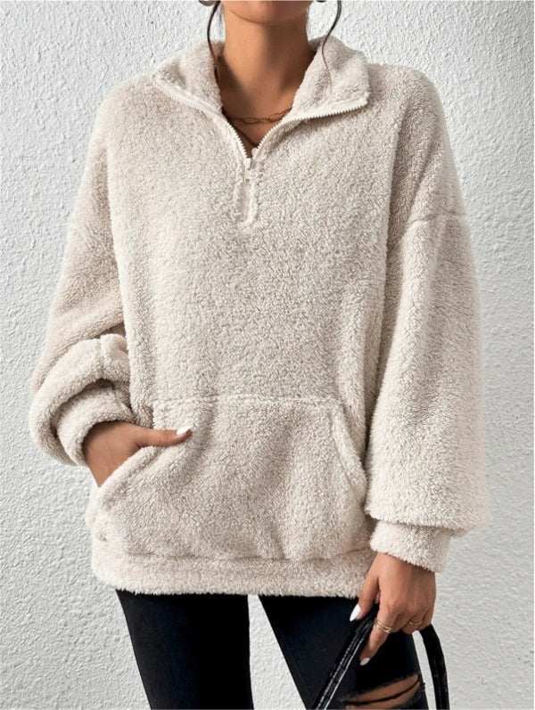 ModeGeist | Übergröße Damen Fleece Kapuzenpullover mit Kapuze