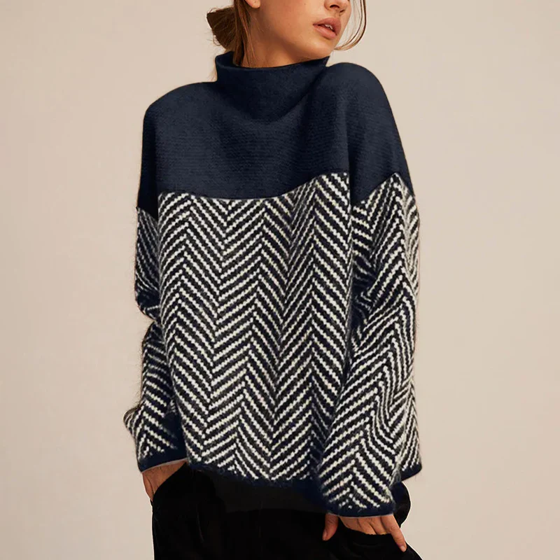 ModeGeist | Rollkragenpullover Rippbündchen