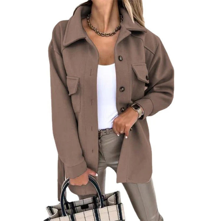 ModeGeist | Winddichte Jacke - Übergrößenpassform - Hüftlänge - Knopfverschluss - Lässiger Stil