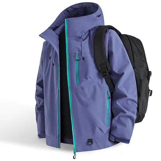 ModeGeist | Wasserfeste Sportjacke mit Kapuze