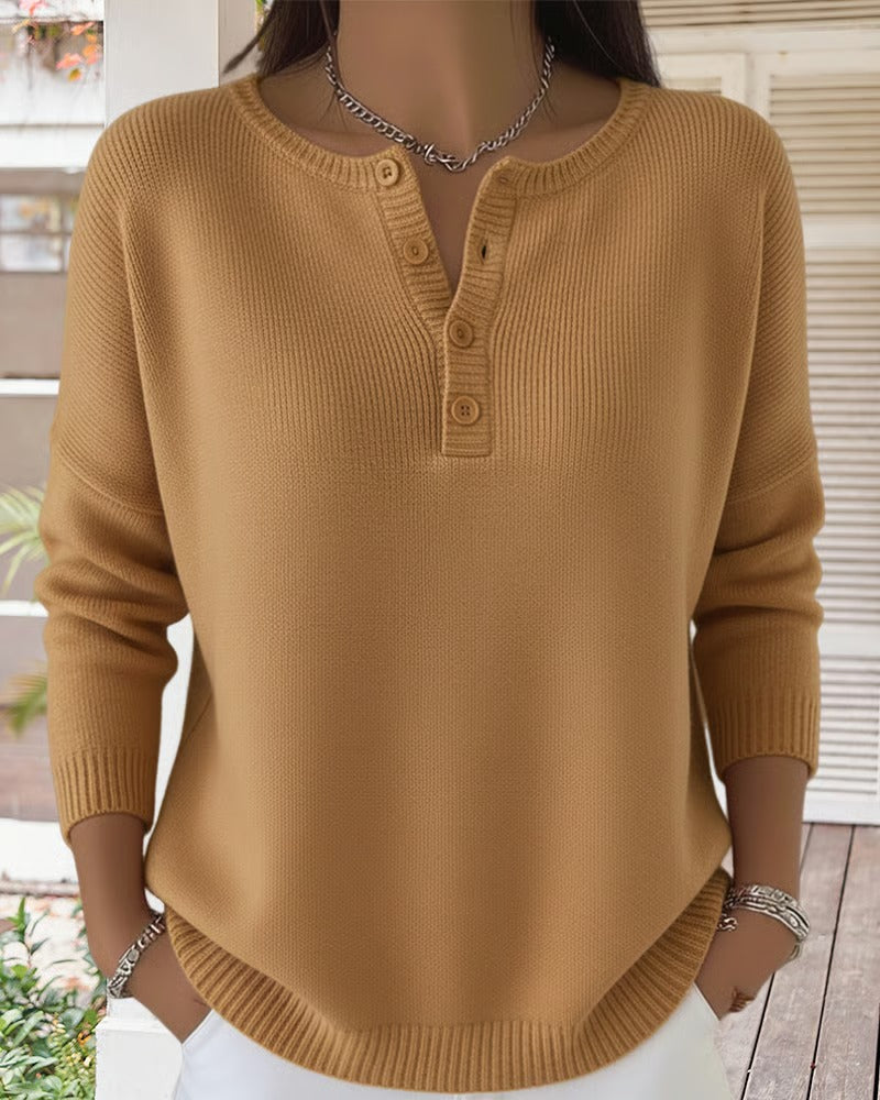 ModeGeist | Klassische Strickjacke mit Knöpfen und langen Ärmeln