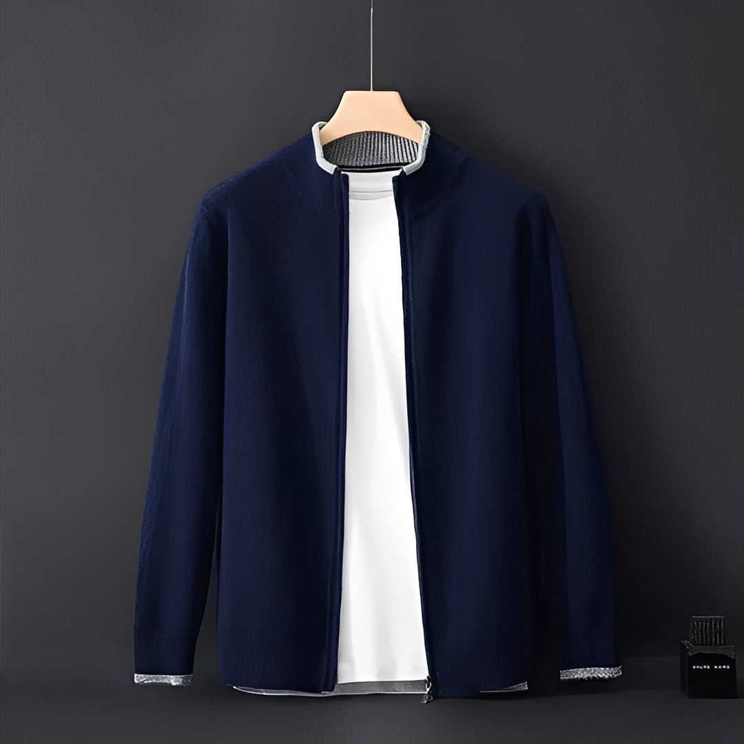 ModeGeist | Lässiger Cardigan mit Reißverschluss für Herren