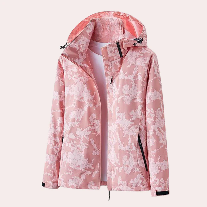 ModeGeist | Jacke - Leichtgewicht Gerade Passform - Abnehmbare Kapuze - Reißverschluss Taschen