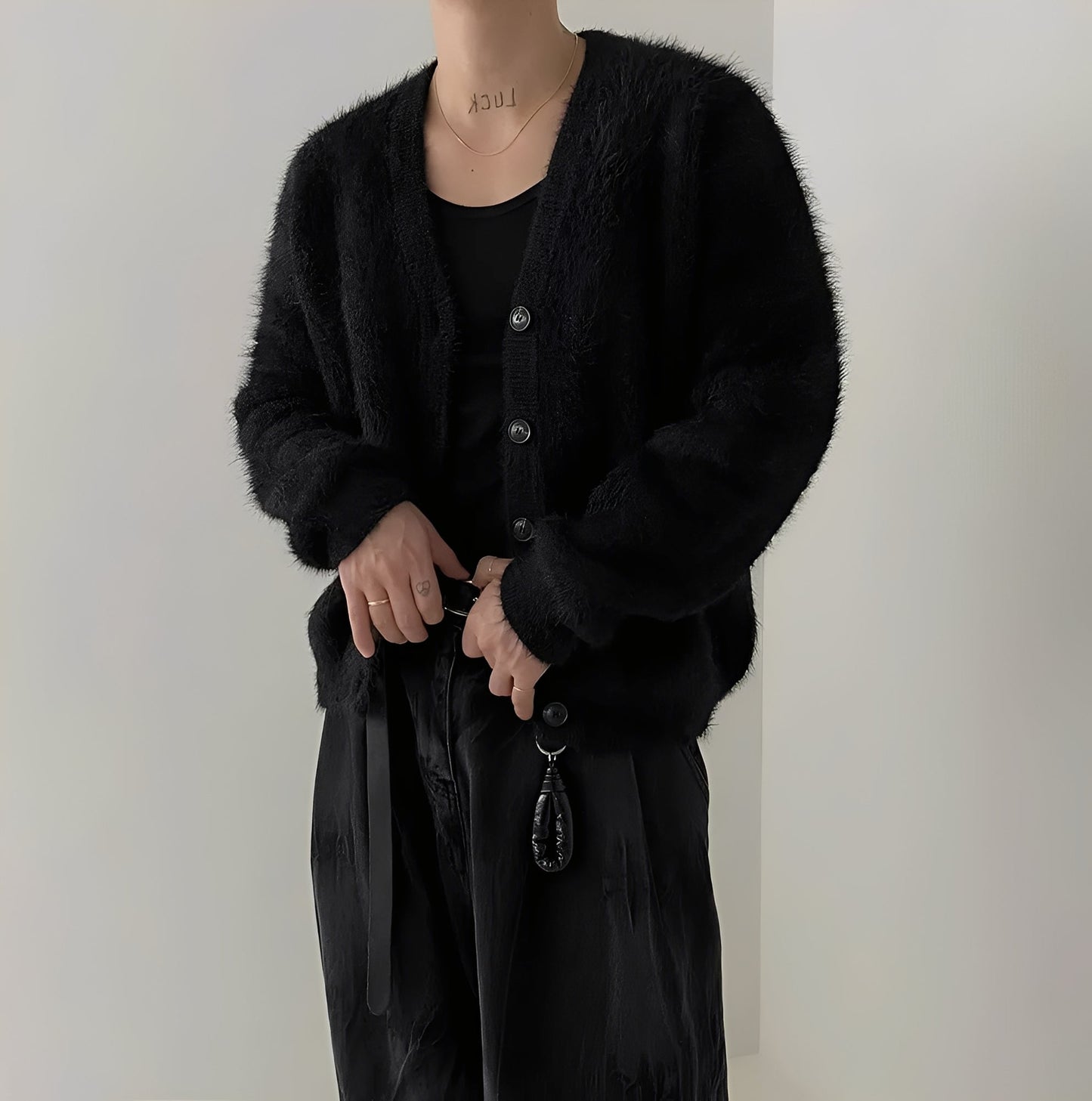 ModeGeist | Lässiger, Lässiger Strickcardigan aus Wolle für Herren