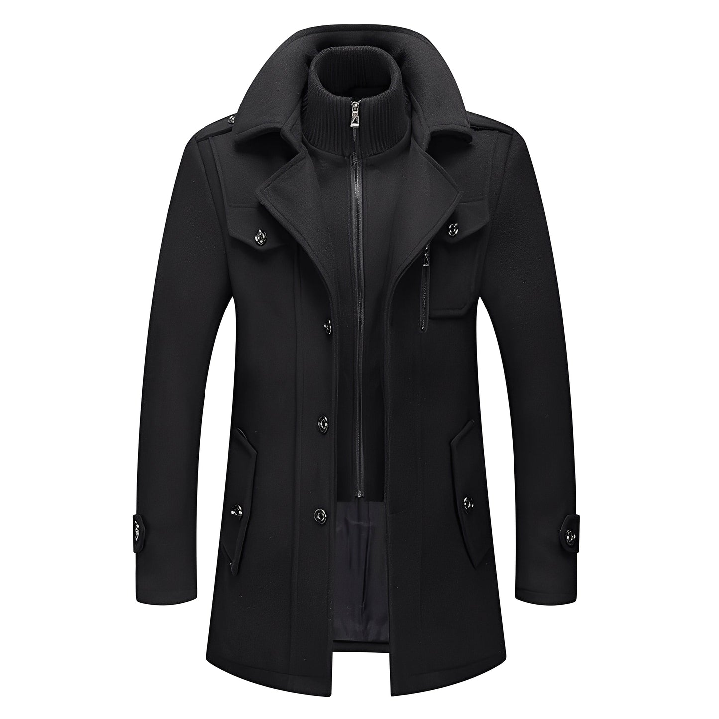 ModeGeist | Eleganter langer Trenchcoat für Herren
