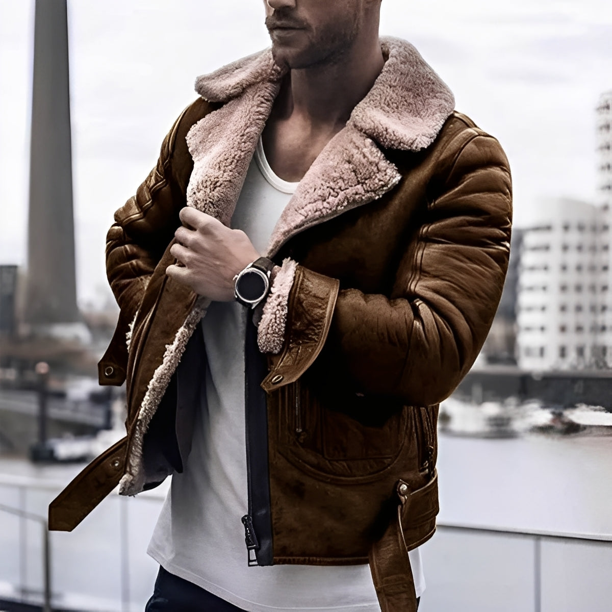 ModeGeist | Elegante, warme Jacke für Männer