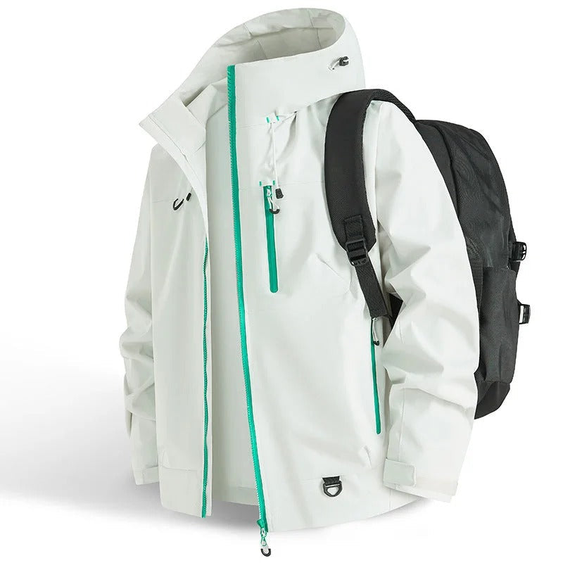 ModeGeist | Wasserfeste Sportjacke mit Kapuze