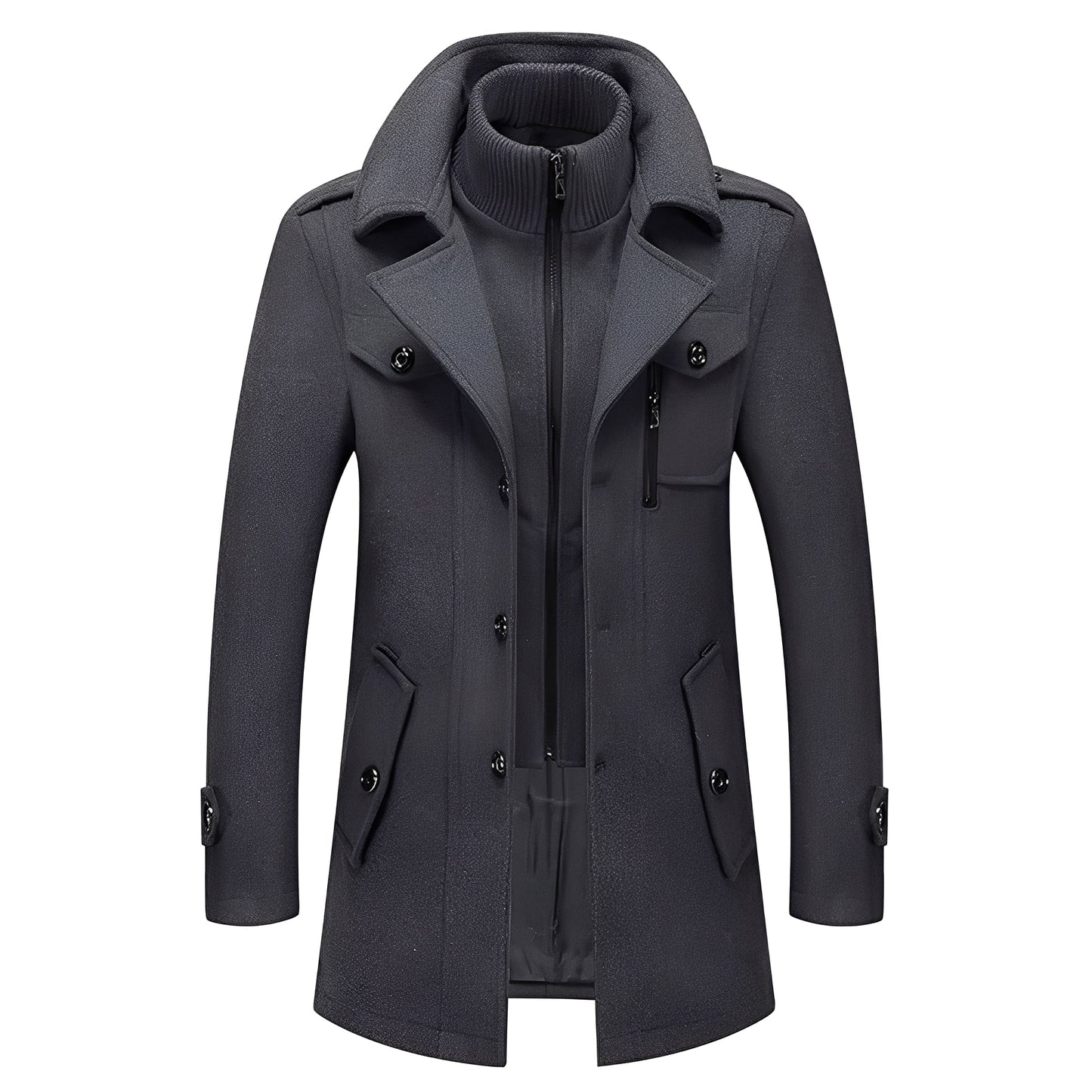 ModeGeist | Eleganter langer Trenchcoat für Herren