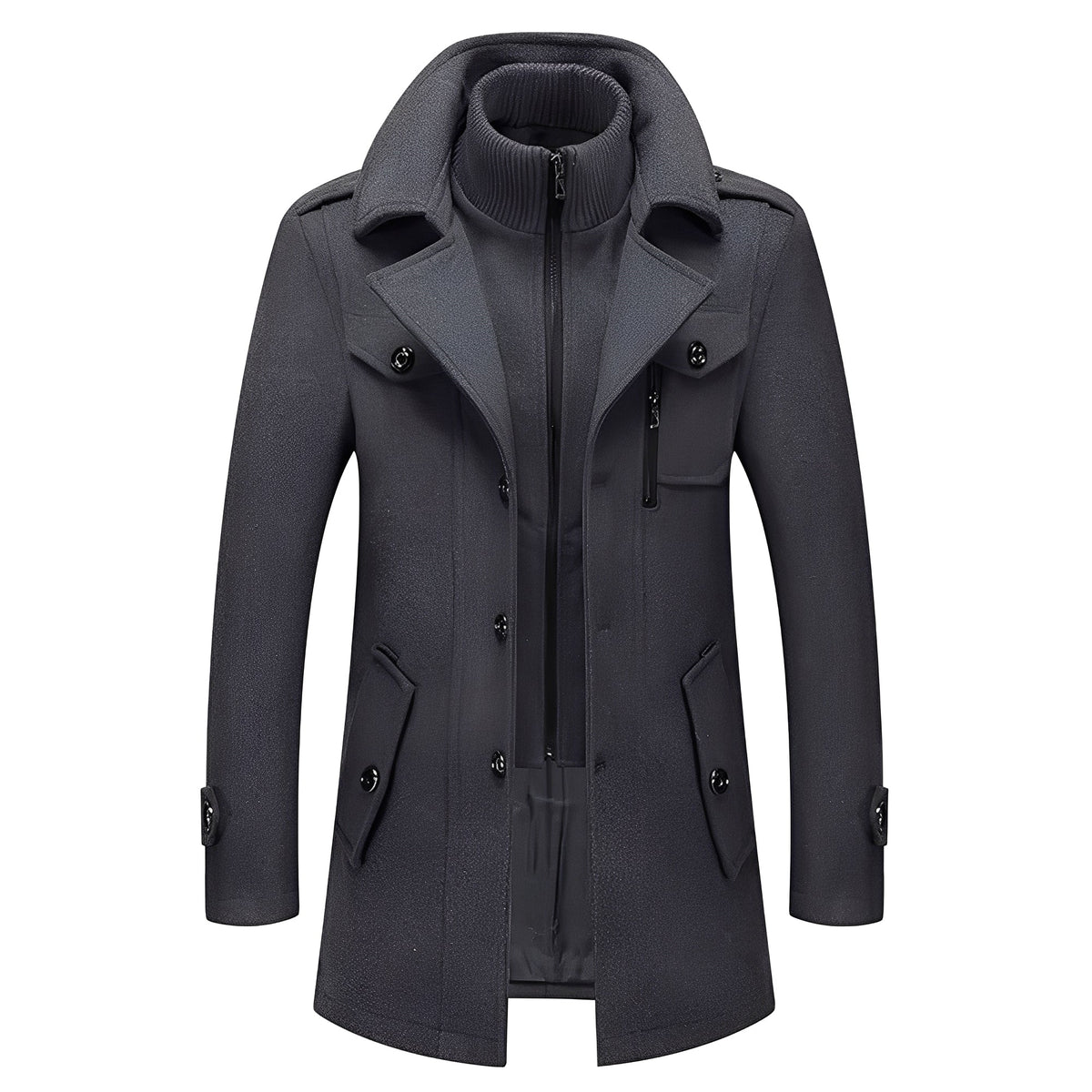 ModeGeist | Eleganter langer Trenchcoat für Herren