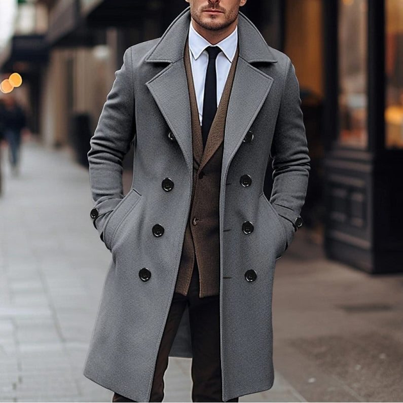 ModeGeist | Eleganter Woll-Crossover-Mantel für Herren