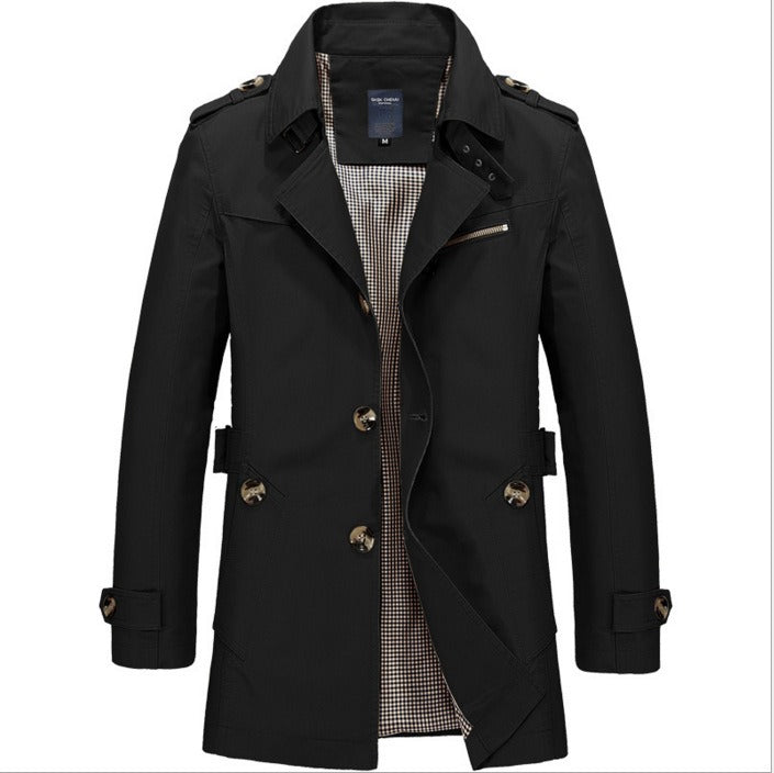 ModeGeist | Wasserdichter Herren-Trenchcoat mit Doppelknöpfen - Miles