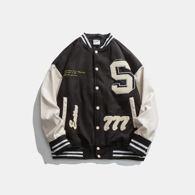 ModeGeist | Herrenjacke mit Gestickten Aufnähern - Leo