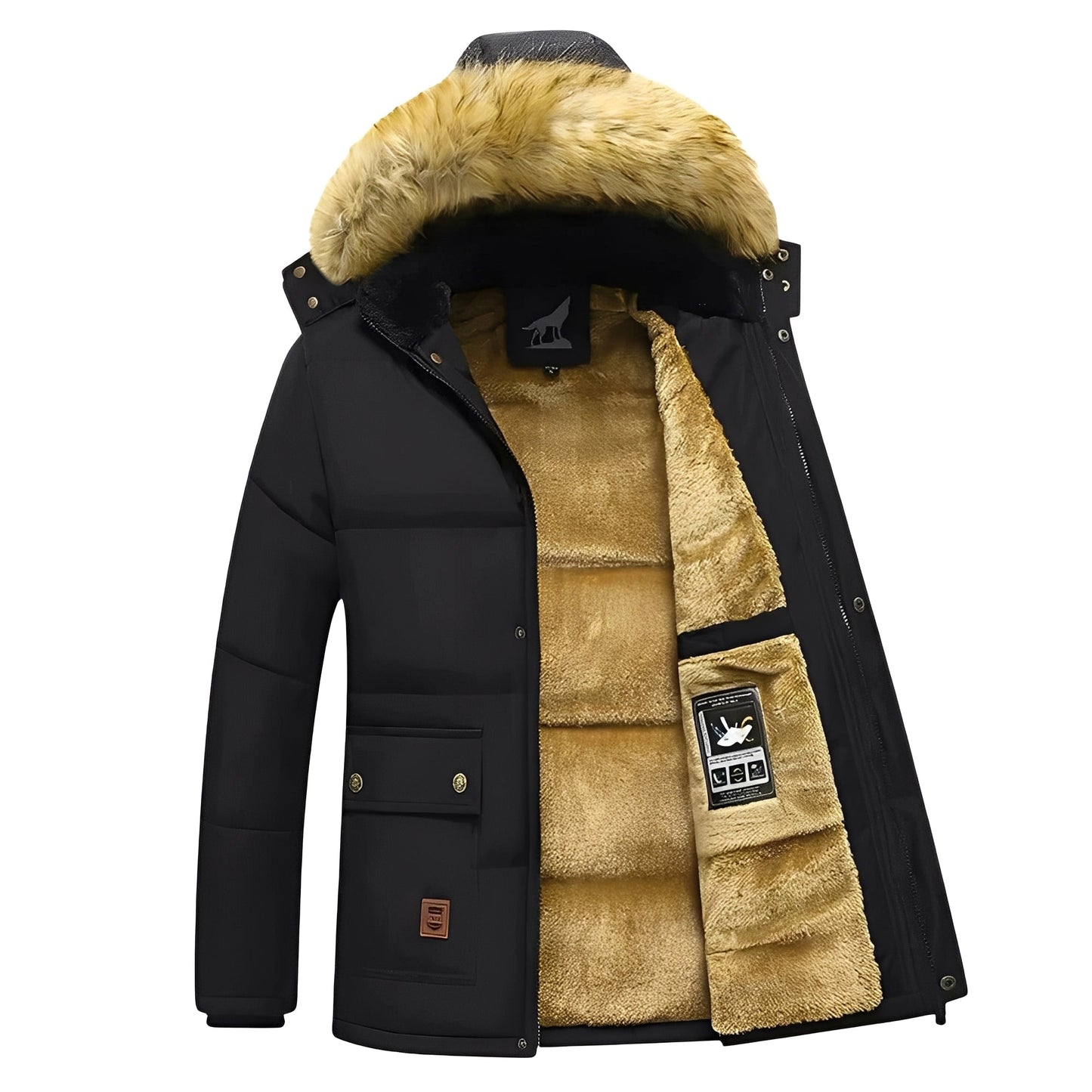 ModeGeist | Warme Parkajacke mit abnehmbarem Kapuze für Männer