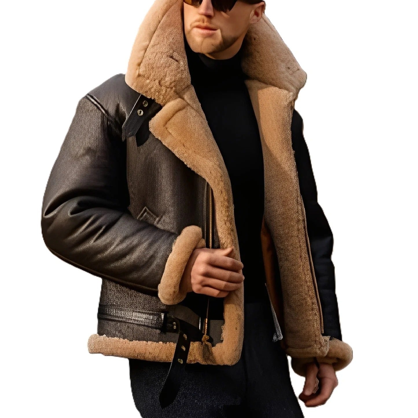 ModeGeist | Strapazierfähige und Dicke Lederjacke für Männer