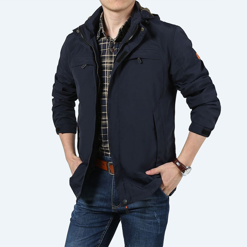 ModeGeist | Freizeitjacke für Herren mit Funktionellen Taschen - Bahamut