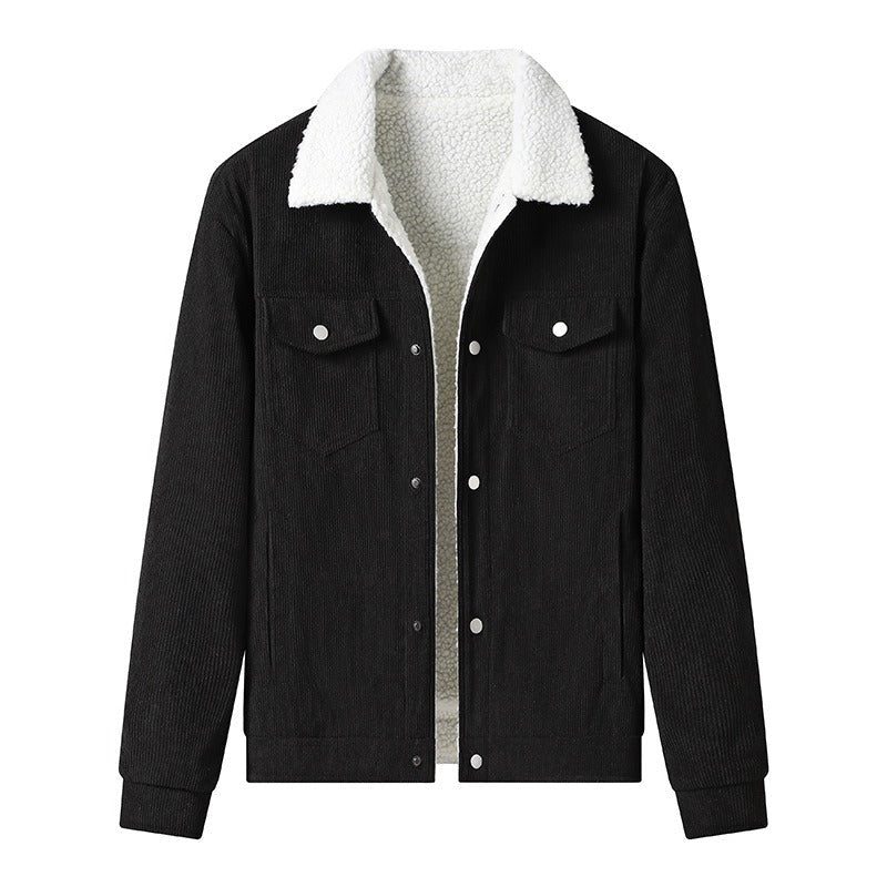 ModeGeist | Cordjacke mit Fleece-Futter, Legerer Stil - Alain