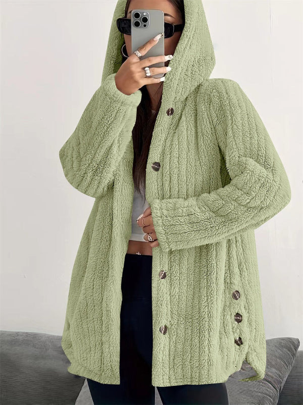 ModeGeist | Teddy Damenjacke mit Kapuze