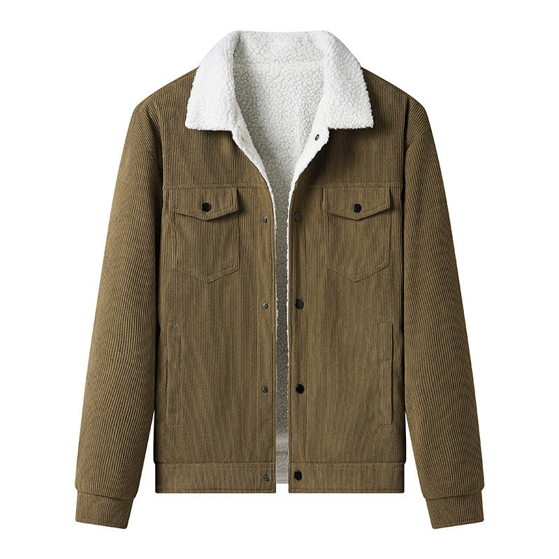 ModeGeist | Cordjacke mit Fleece-Futter, Legerer Stil - Alain