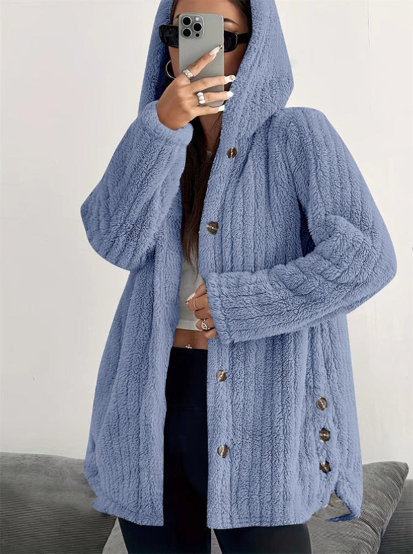ModeGeist | Teddy Damenjacke mit Kapuze