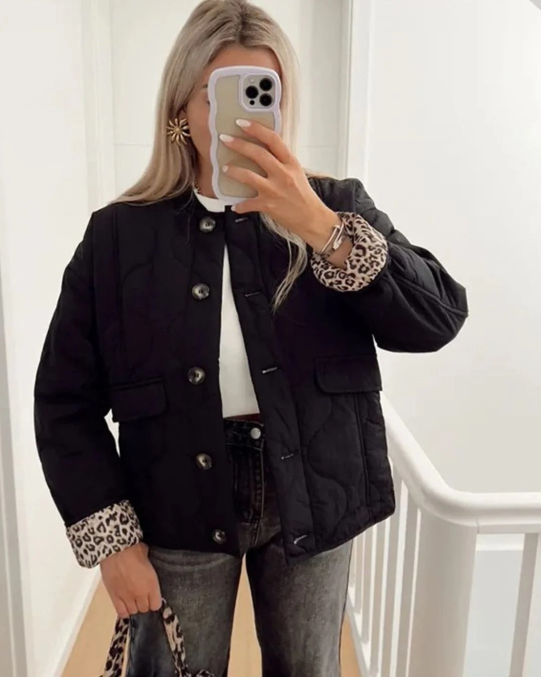 ModeGeist | Elegante Jacke mit Leopardenmuster