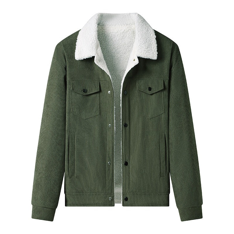 ModeGeist | Cordjacke mit Fleece-Futter, Legerer Stil - Alain