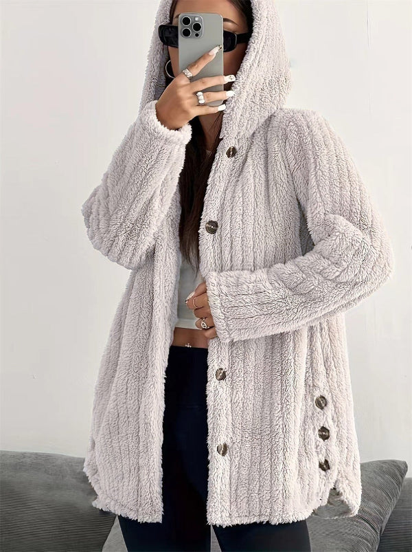 ModeGeist | Teddy Damenjacke mit Kapuze