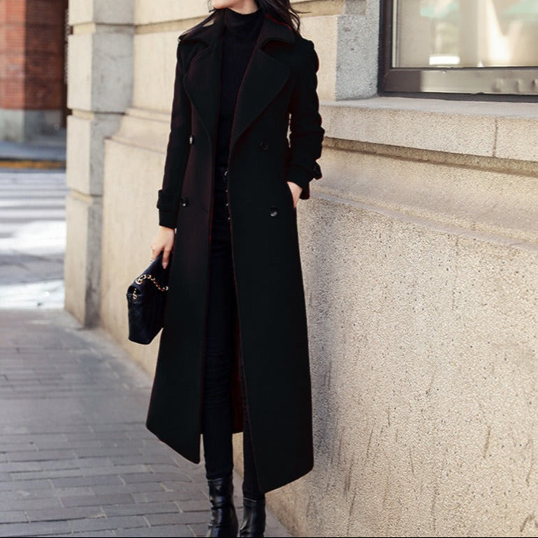 ModeGeist | Damen Wolljacke, klassische Schnitt, Doppelreißverschluss Amalia