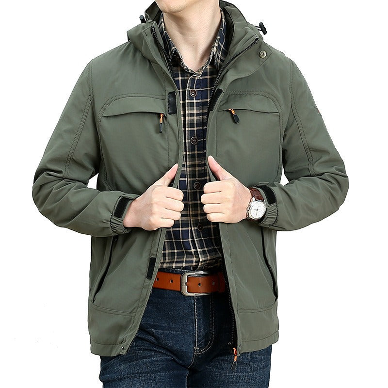 ModeGeist | Freizeitjacke für Herren mit Funktionellen Taschen - Bahamut