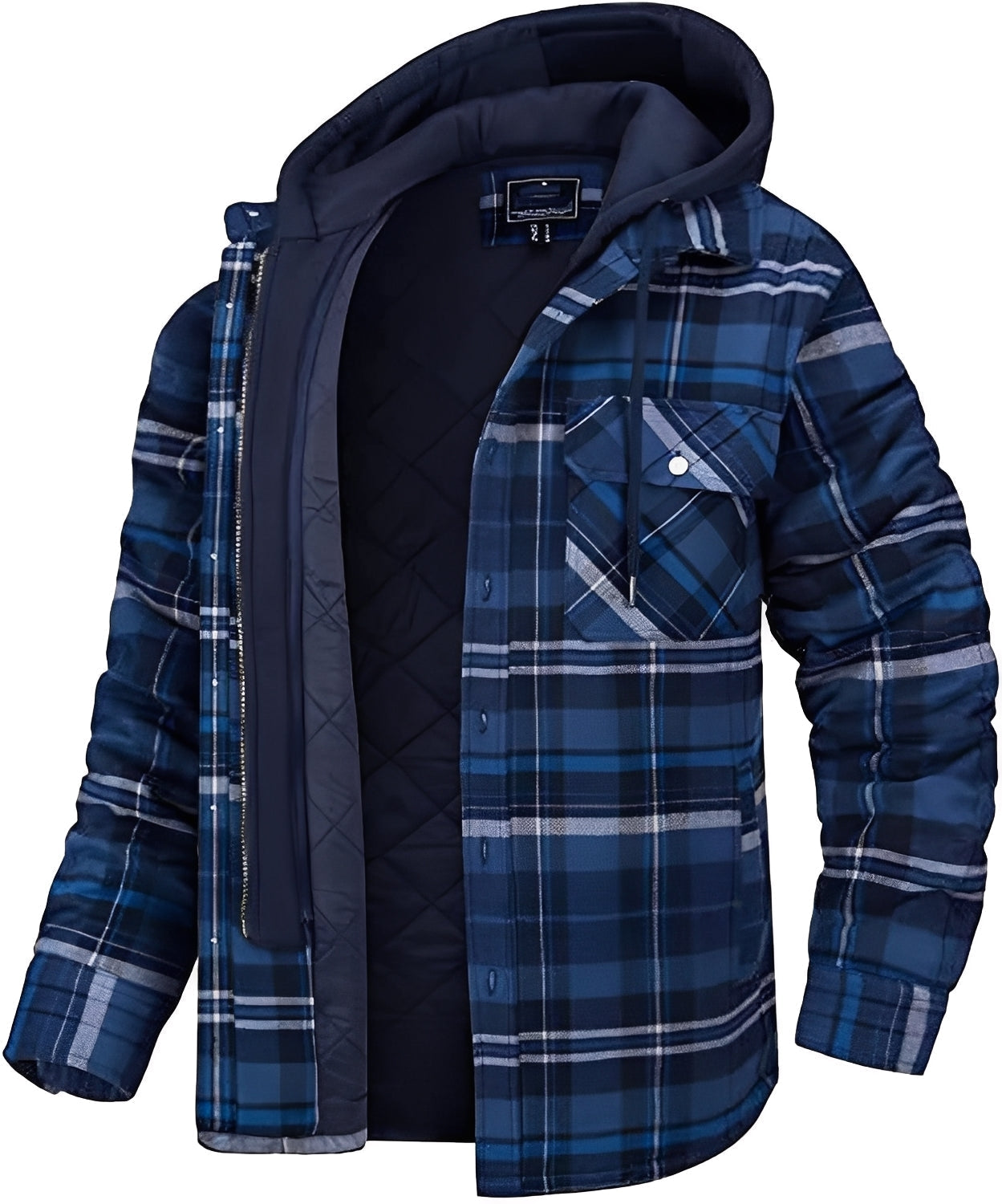 ModeGeist | Lässige, Karierte, Dicke Jacke für Männer