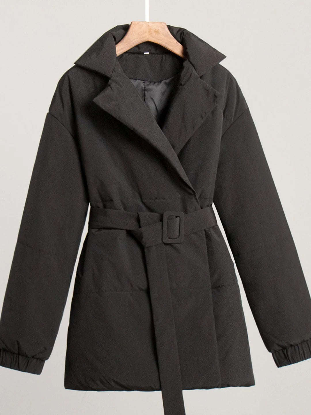 ModeGeist | Gürteltaschen Pufferjacke Wickel Front Stepp Wintermantel
