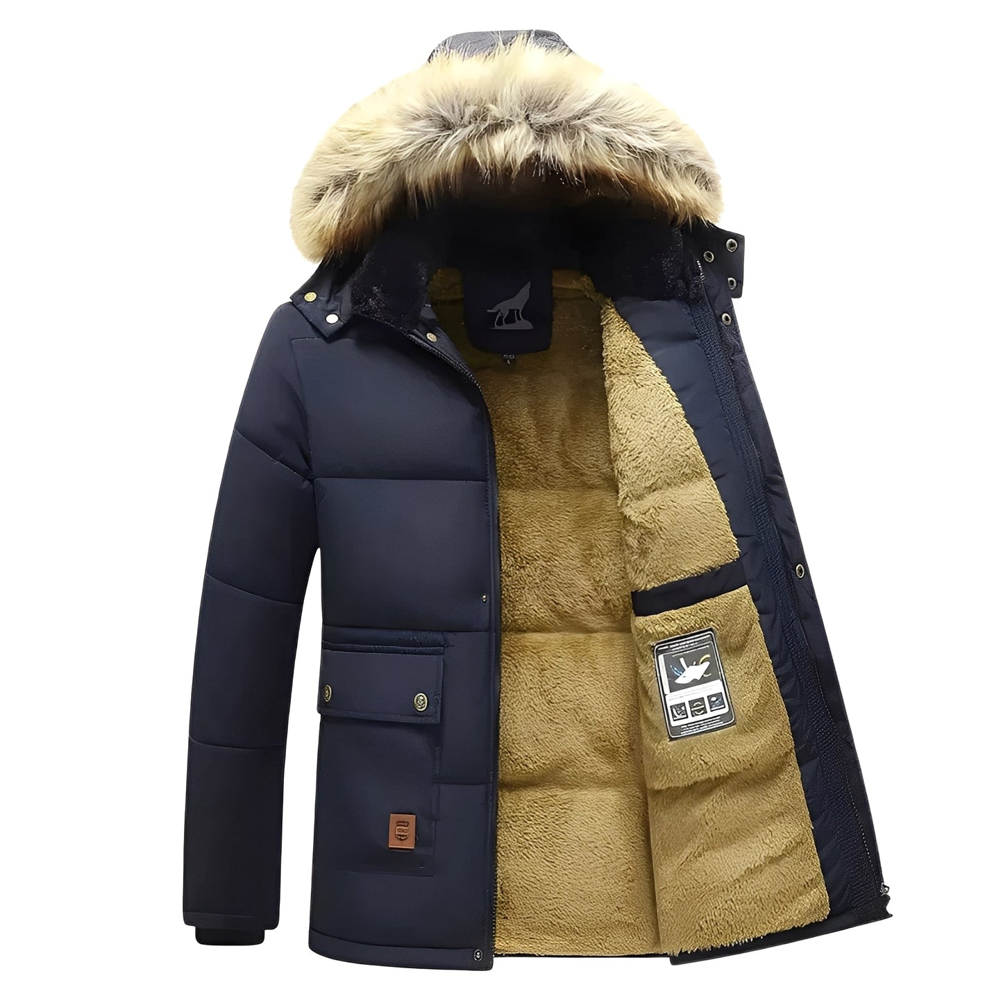 ModeGeist | Warme Parkajacke mit abnehmbarem Kapuze für Männer