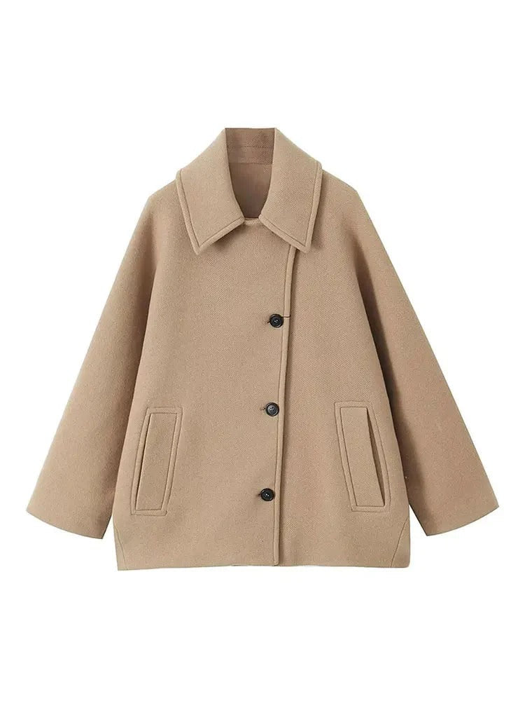 ModeGeist | Übergröße Peacoat Doppelreiher Knopfleistenjacke